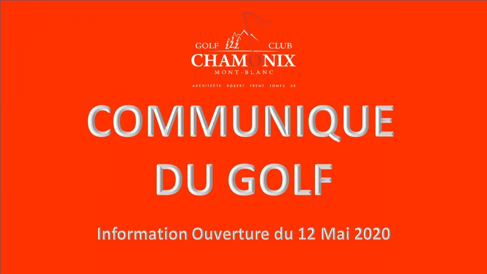 Communiqué Golf Chamonix